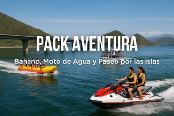 El Pack Aventura incluye banano, moto de agua y paseo por las islas