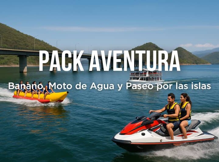 El Pack Aventura incluye banano, moto de agua y paseo por las islas