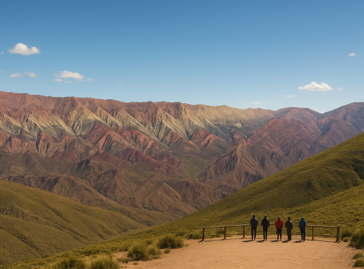 Mirador de la serrania del Hornocal, también conocido como cerro de los 14 colores.